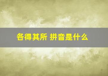 各得其所 拼音是什么